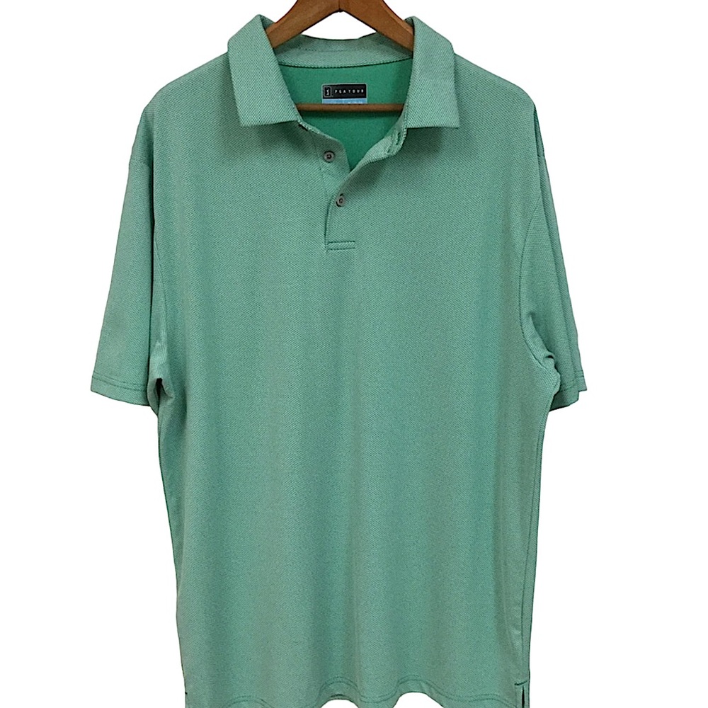 PGA TOUR sz X Large Shirt Short Sleeve Golf Polo Green